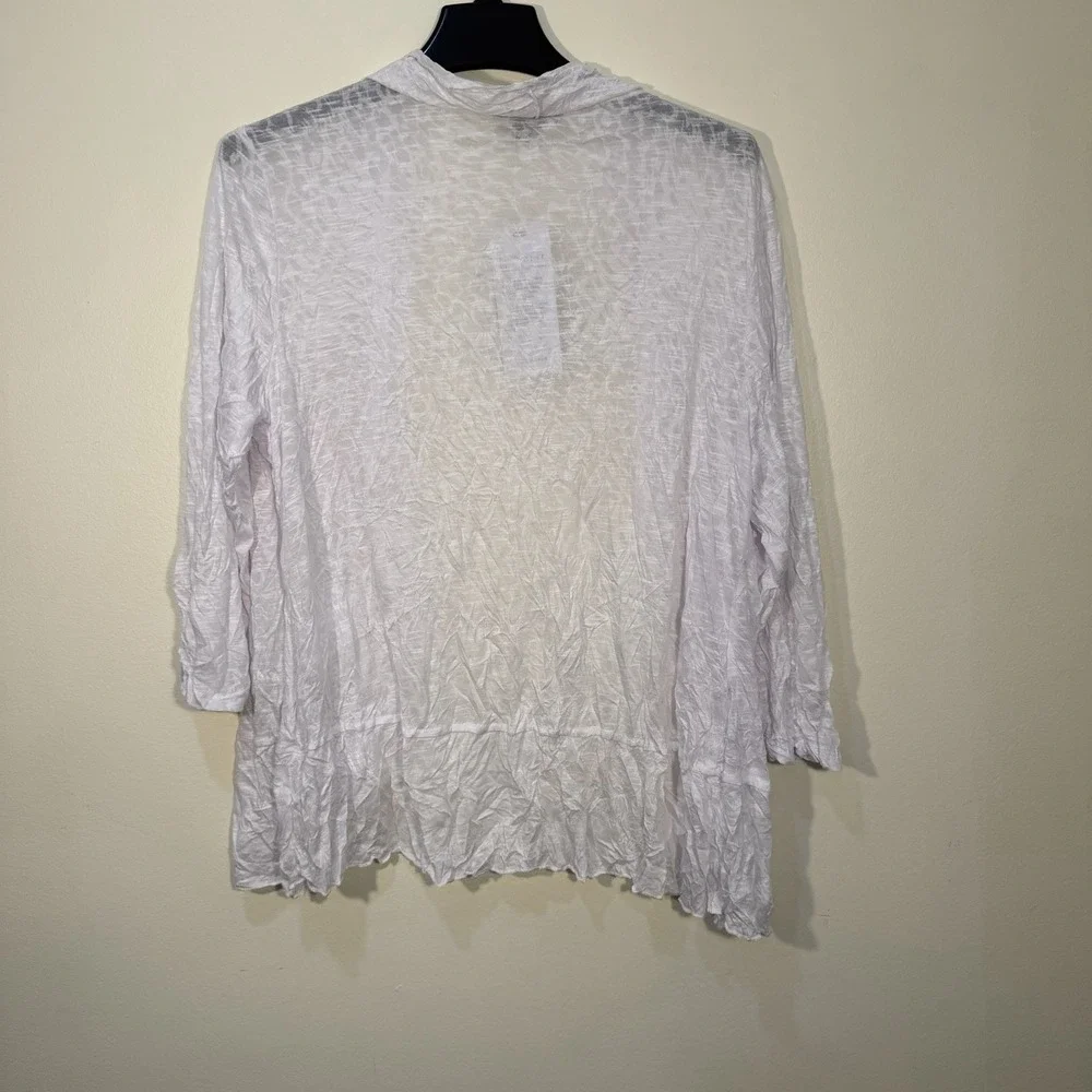 Carine Open Cardigan White XL Lightweight Stretch Sweater‎ NEW Cover Up